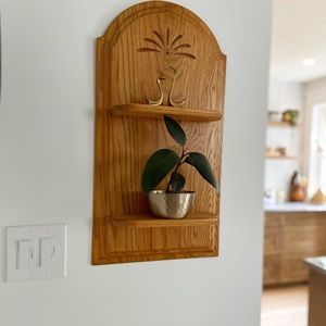 Arched Wooden Handmade Wall Shelf
